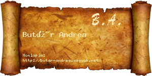 Butár Andrea névjegykártya